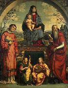 Francesco Francia Madonna and Child with Sts Lawrence and Jerome Germany oil painting artist